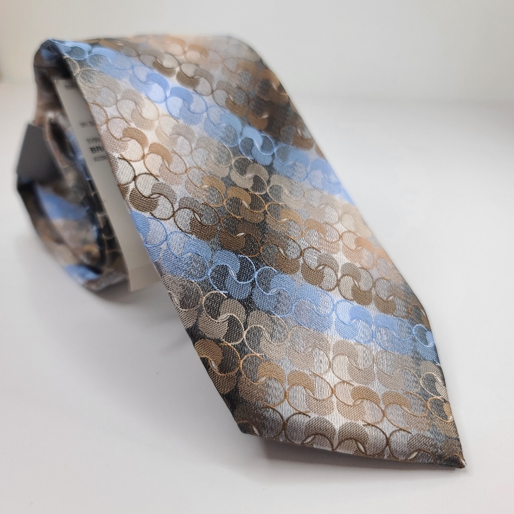 VAN HEUSEN Brown & Blue Neck Tie. New With Tags.